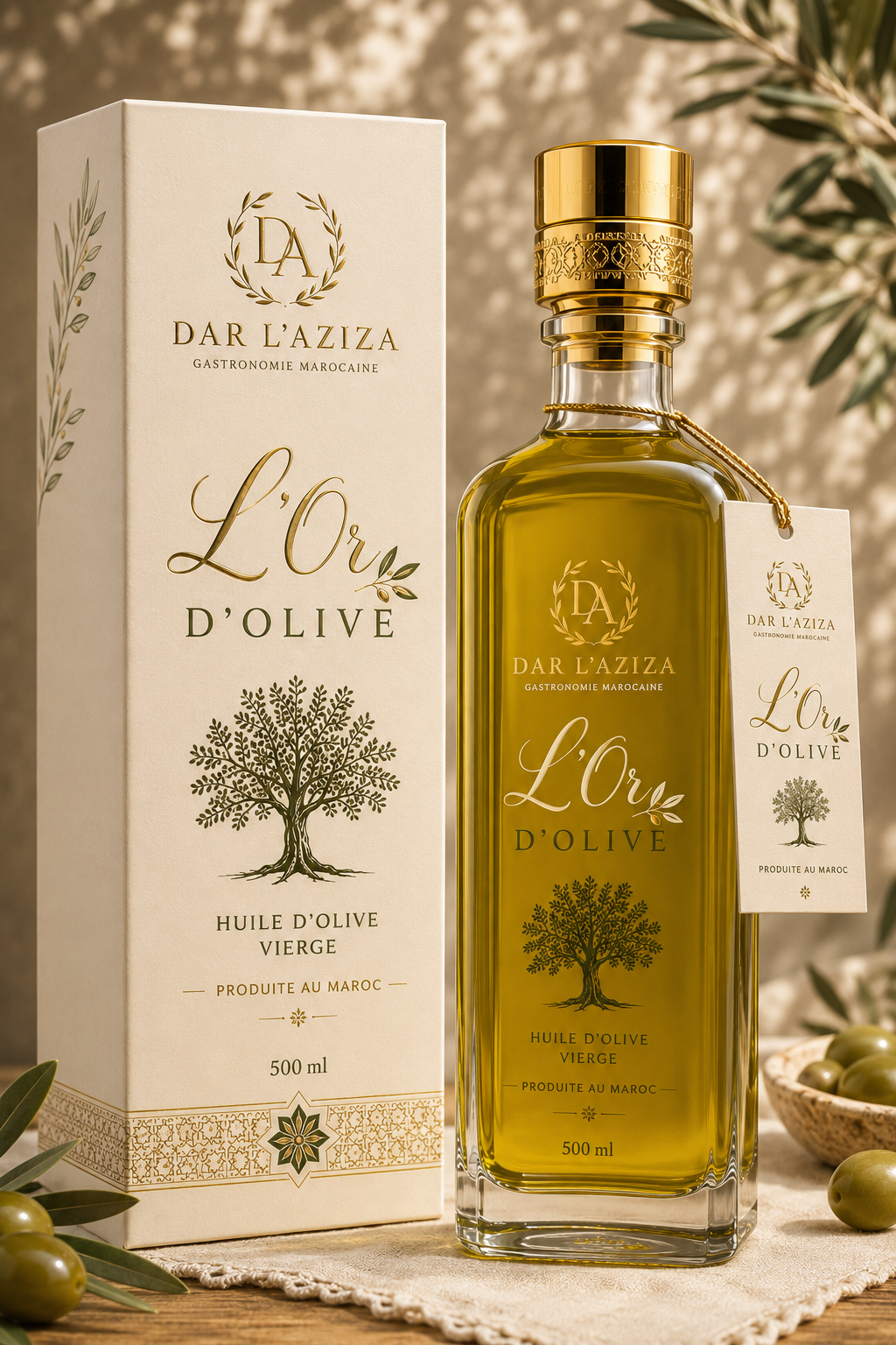 Dar Aziza - Handcrafted Extra Virgin Olive Oil 500ml Cold Pressed